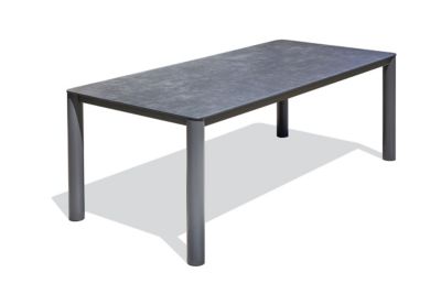 Table de jardin Camargue en aluminium coloris gris anthracite L.220 x l.100 x H.75 cm PARIS GARDEN
