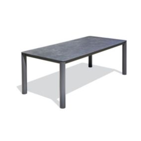 Table de jardin Camargue en aluminium coloris gris anthracite L.220 x l.100 x H.75 cm PARIS GARDEN