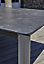 Table de jardin Camargue en aluminium coloris gris anthracite L.220 x l.100 x H.75 cm