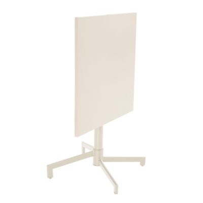 Table de jardin carrée bistrot avec plateau rabattable 70 cm ivoire Palavas  Oviala