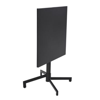 Table de jardin carrée bistrot avec plateau rabattable 70cm anthracite Palavas  Oviala