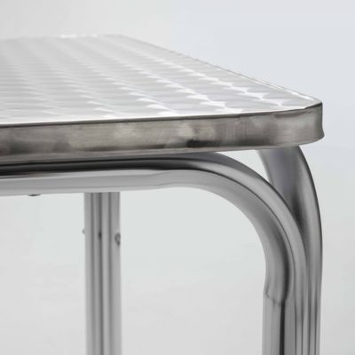 Table de jardin carrée en aluminium  Oviala