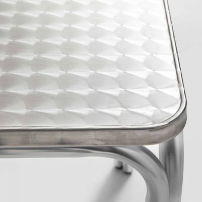 Table de jardin carrée en aluminium  Oviala