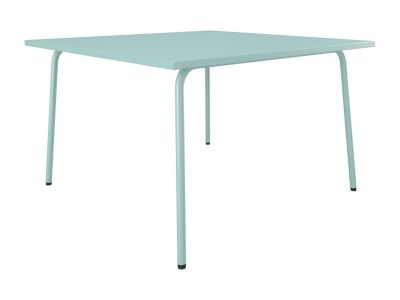 Table de jardin carrée L.120 cm en métal - Vert amande - MIRMANDE de MYLIA