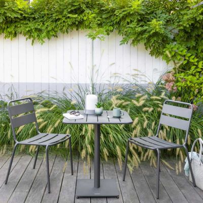 Table de jardin carrée Phuket Graphite - Hespéride