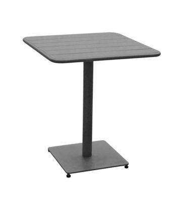 Table de jardin carrée Phuket Graphite - Hespéride