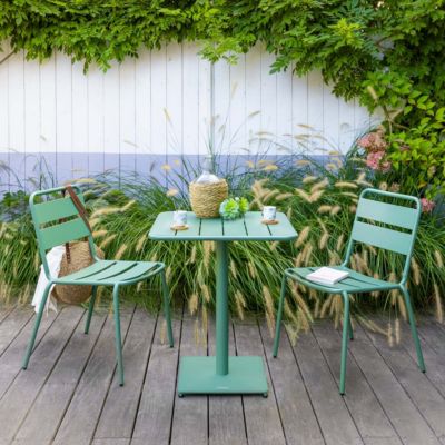 Table de jardin carrée Phuket Vert olive - Hespéride