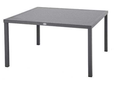 Table de jardin carrée Piazza 8 places Graphite avec 8 fauteuils Piazza - Hespéride