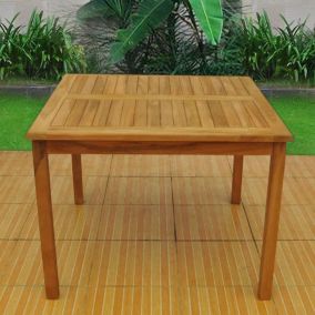 Table de jardin carrée Teck - KARRA