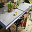 Table de jardin Ceram 198 en aluminium coloris graphite L.198 x l.104 x H.74 cm
