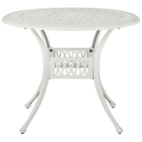 Table de jardin cm Métal Blanc ANCONA