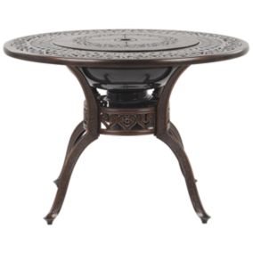 Table de jardin cm Métal Marron foncé MANFRIA