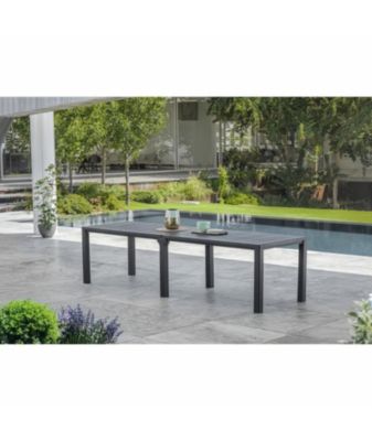 Table de Jardin coloris graphite - finition bois - ALLIBERT BY KETER modulable - 8 - 10 personnes - JULIE
