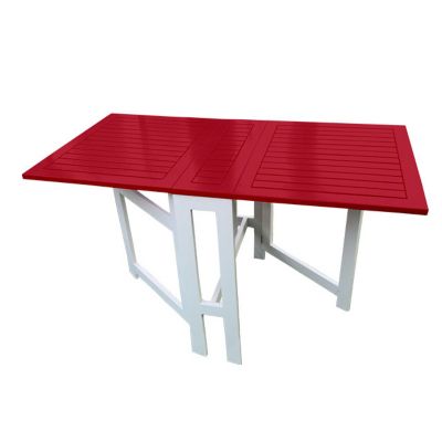 Table de jardin console de jardin en bois Burano rouge Castorama