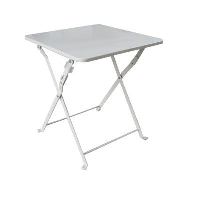 Table d'appoint pliante modèle Adige - 44 x 44 x 50 cm. - Blanc