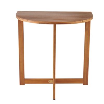 Table de jardin demi-lune en acacia GoodHome Virginia 70 x 47 cm