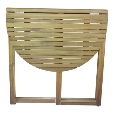Table de jardin demi-lune pliante Lyco bois d'acacia l.70 x H.74 cm GoodHome