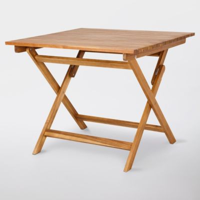 Table de jardin Denia en bois d'acacia L.90 x l.90 x H.75 cm GoodHome