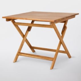 Table de jardin Denia en bois d'acacia L.90 x l.90 x H.75 cm GoodHome