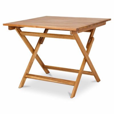 Table de jardin Denia en bois d'acacia L.90 x l.90 x H.75 cm GoodHome