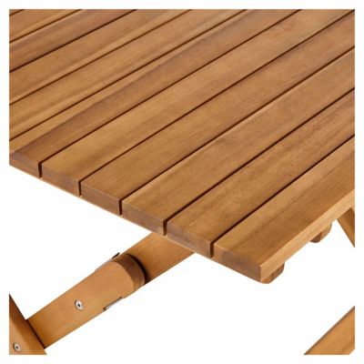 Table de jardin Denia en bois d'acacia L.90 x l.90 x H.75 cm GoodHome