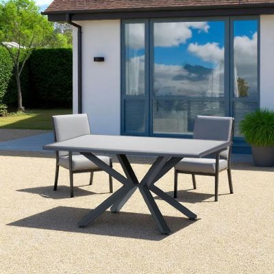 Table de jardin design en aluminium 155 cm LOS