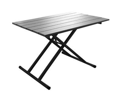 Table de jardin élévatrice en aluminium Proloisirs Pump 120 x 75 cm gris