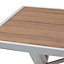 Table de jardin Emperia bois d'acacia blanc L.220 x l.99,5 x H.75,5 cm