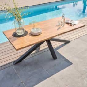 Table de jardin en acacia et aluminium  Oviala