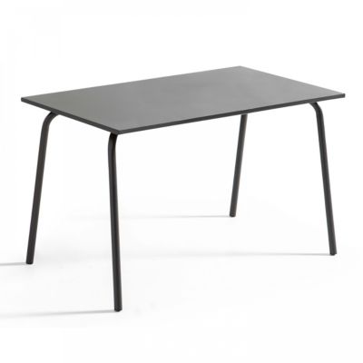 Table de jardin en acier gris Palavas  Oviala