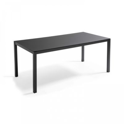 Table de jardin en aluminium 8 places 180 cm gris anthracite  Oviala