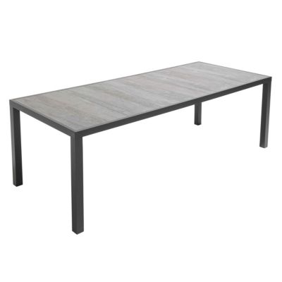 Table de jardin en aluminium et céramique 10 places effet béton Tivoli  Oviala