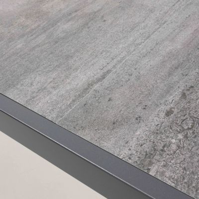Table de jardin en aluminium et céramique 10 places effet béton Tivoli  Oviala