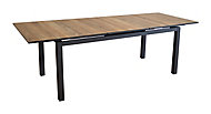 Table de jardin en aluminium et HPL Proloisirs Tahaa 180/240 x 90 cm graphite et bois