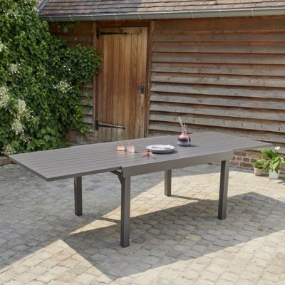 Table de jardin en aluminium extensible 6/10 places