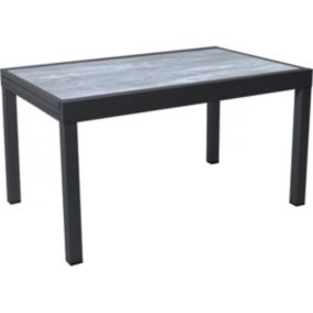 Table de jardin en aluminium extensible "Lagos"  140280 x 90 x 76 cm  Gris