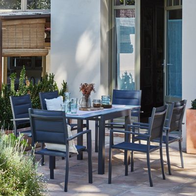 Table de jardin en aluminium gris anthracite 160/80x80 cm - Tokyo