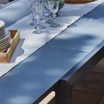 Table de jardin en aluminium gris anthracite 260/180x100 cm - Tokyo