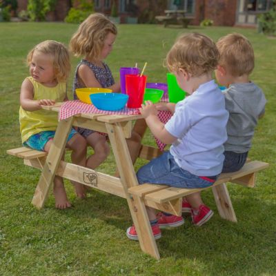Table de jardin en bois coloris naturel TP Toys L.118 x l.90 x H.146 cm