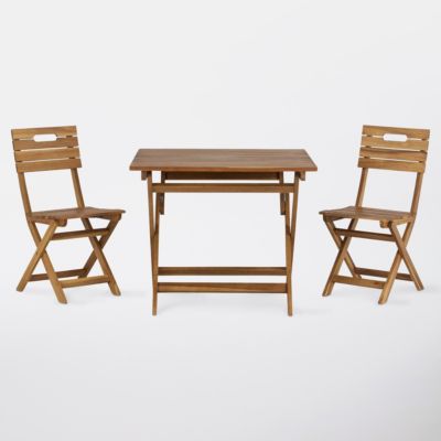 Table de jardin en bois Denia pliante 90 x 90 cm