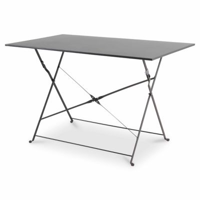 Table De Jardin En Metal Saba Anthracite Pliante 110 X 70 Cm Castorama