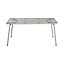 Table de jardin en métal Chiva gris 160 x 90 cm