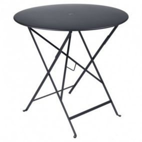 Table de jardin en métal Fermob Bistro ø77 cm carbone