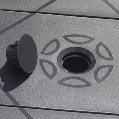 Table de jardin en résine vega anthracite pliante 118 x 77 cm