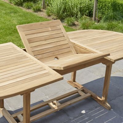 Table de jardin en teck extensible 8/10 places