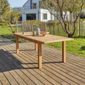 Table de jardin  en teck recyclé massif  extensible 8/10 places