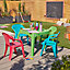 Table de jardin enfant Moghli verte 68 x 68 cm