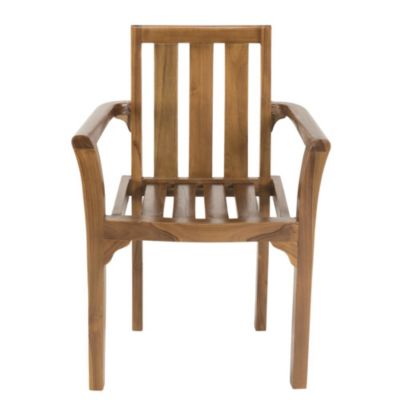 Table de jardin et fauteuils en teck huilé 8/10 personnes