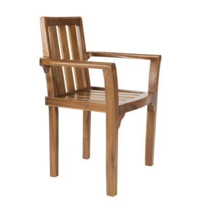 Table de jardin et fauteuils en teck huilé 8/10 personnes