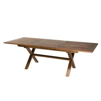 Table de jardin et fauteuils en teck huilé 8/10 personnes